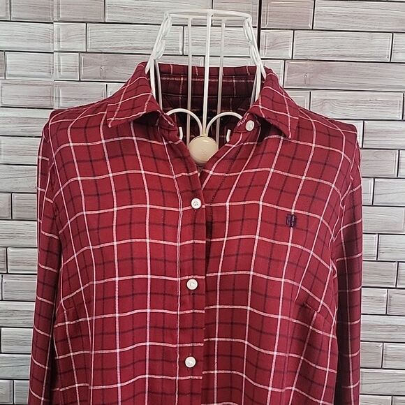 Tommy Hilfiger womens plaid button-down shirt Size M - Picture 2 of 11
